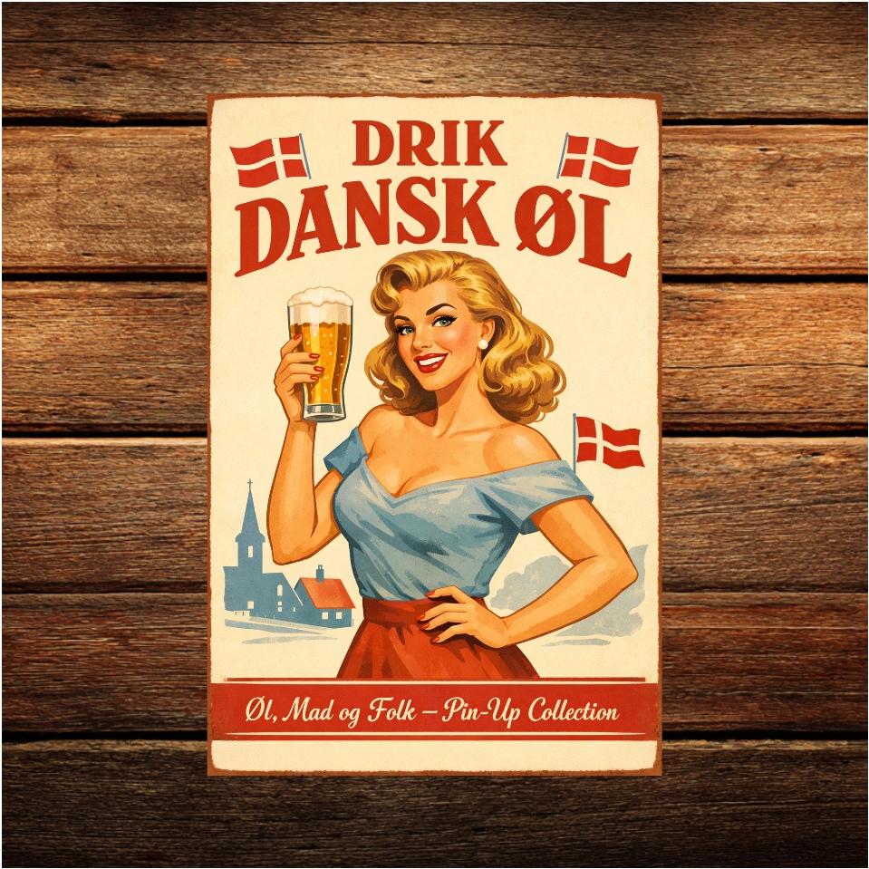 Drik Dansk Øl pinup