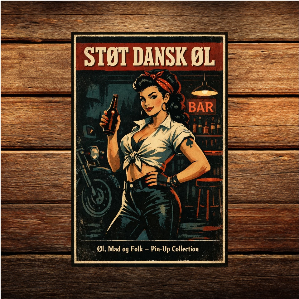 Støt Dansk Øl pinup