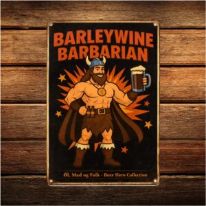 Barleywine Barbarian - Retro Metalskilt