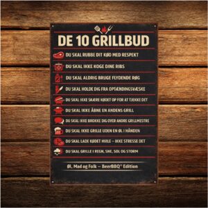 De 10 Grillbud - Retro Metalskilt