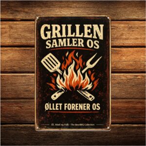 Grillen Samler Os - Retro Metalskilt