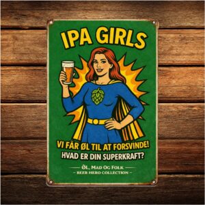 IPA Girls- Superkraft Edition - Retro Metalskilt