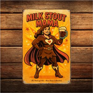 Milk Stout Mama - Retro Metalskilt