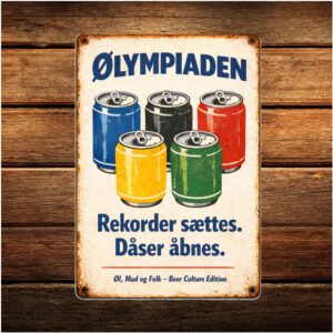 Ølympiaden - Retro Metalskilt