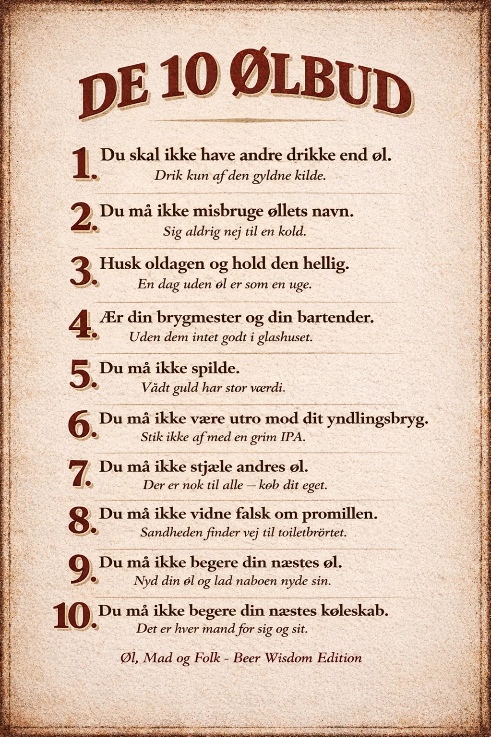 De 10 Ølbud - Retro Metalskilt - Billede 3